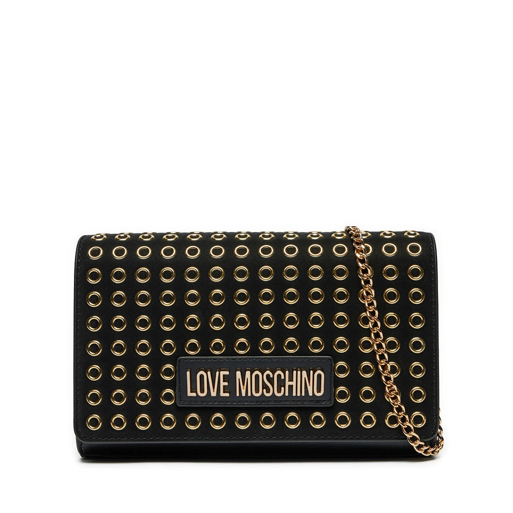 LOVE MOSCHINO GLAM LINIE
Schwarzem Damen-Clutch mit Schultergurt