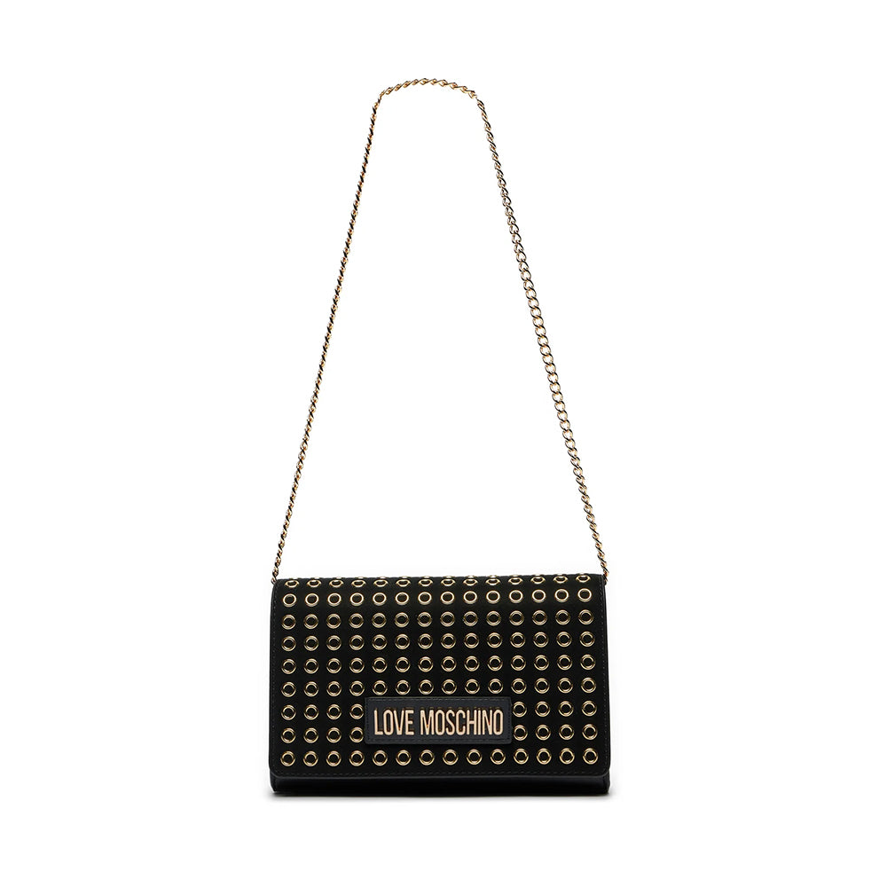 LOVE MOSCHINO GLAM LINIE
Schwarzem Damen-Clutch mit Schultergurt
