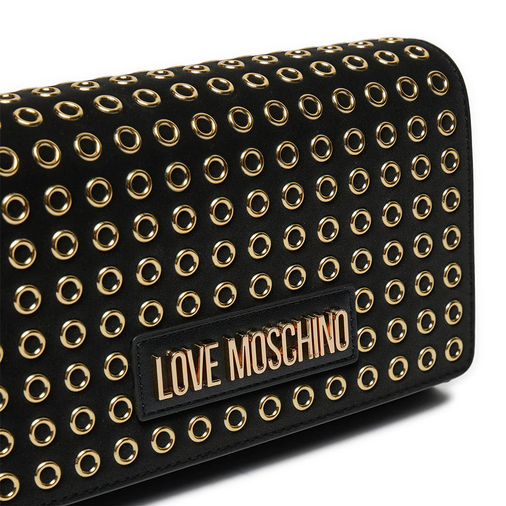 LOVE MOSCHINO GLAM LINIE
Schwarzem Damen-Clutch mit Schultergurt