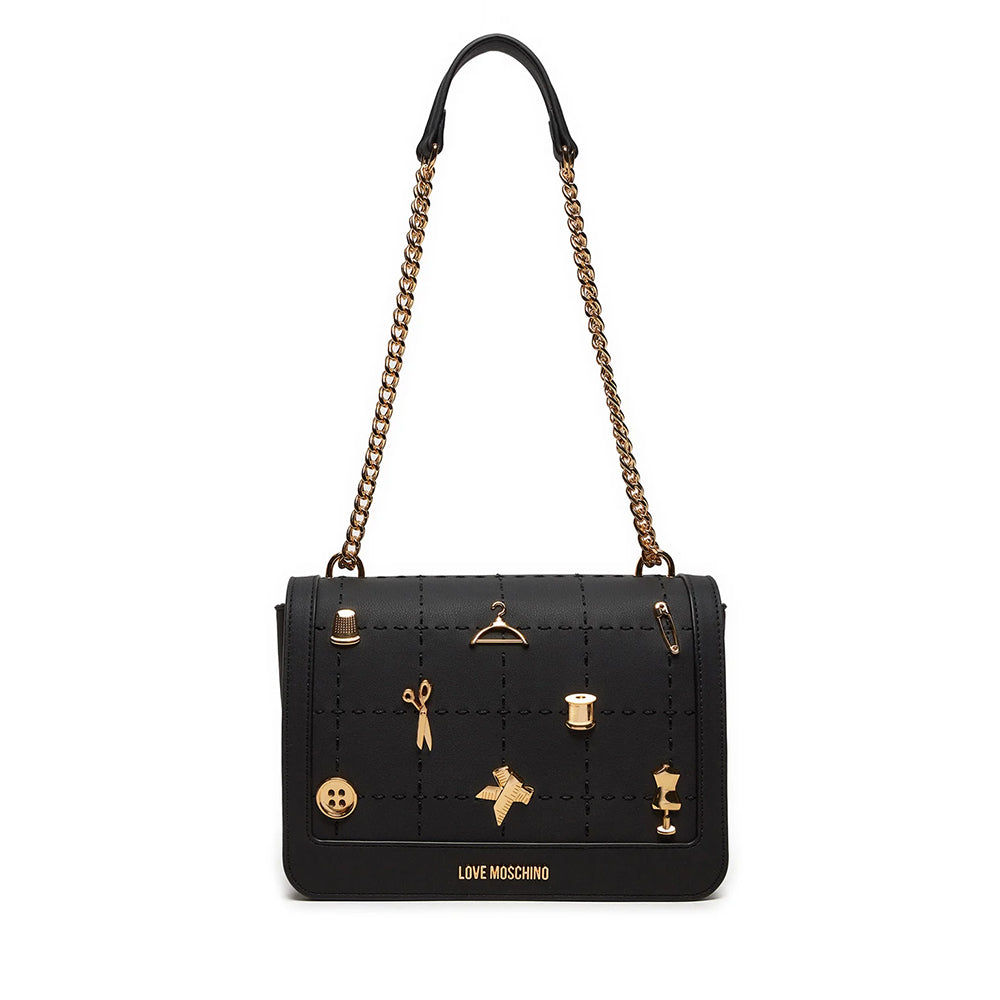 Borsa Donna a Tracolla LOVE MOSCHINO linea Tailoring Nera