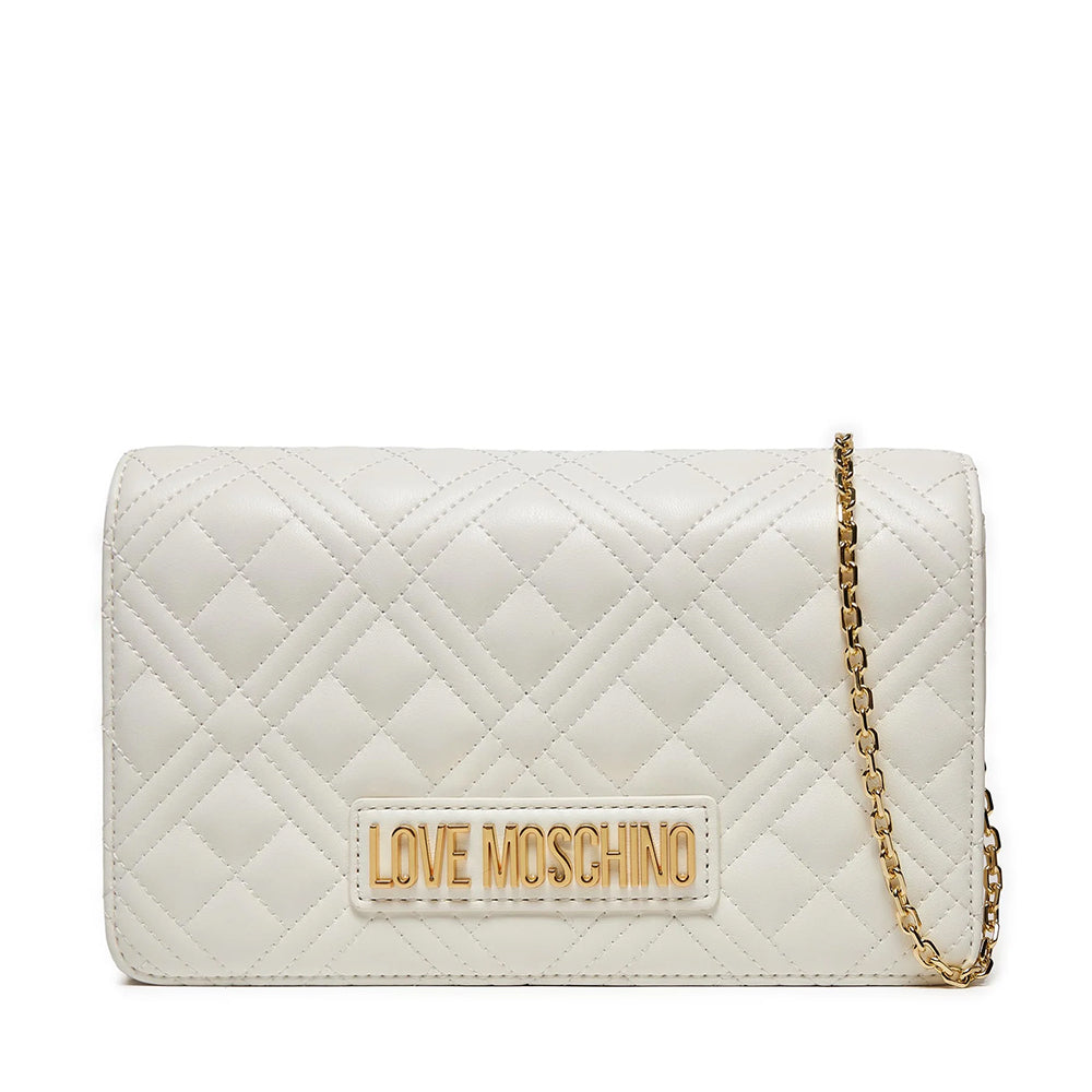 Clutch Donna con Tracolla LOVE MOSCHINO linea Smart Daily Quilted Bianco