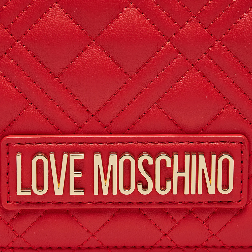 Clutch Donna con Tracolla LOVE MOSCHINO linea Smart Daily Quilted Rosso