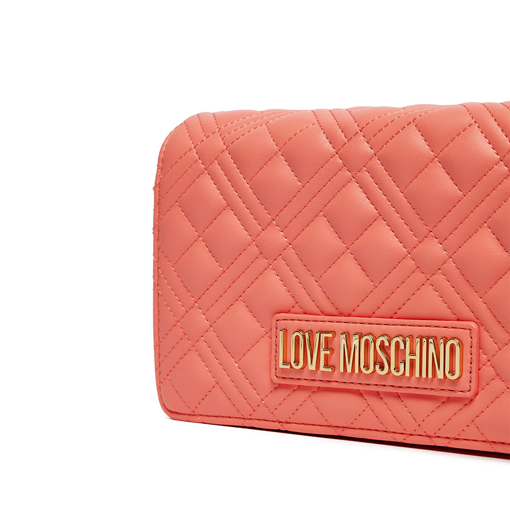 LOVE MOSCHINO Smart Daily Quilted Linie
Damen Clutch mit Schultergurt in der Farbe Coral