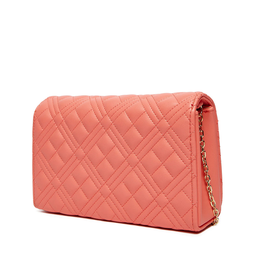 LOVE MOSCHINO Smart Daily Quilted Linie
Damen Clutch mit Schultergurt in der Farbe Coral