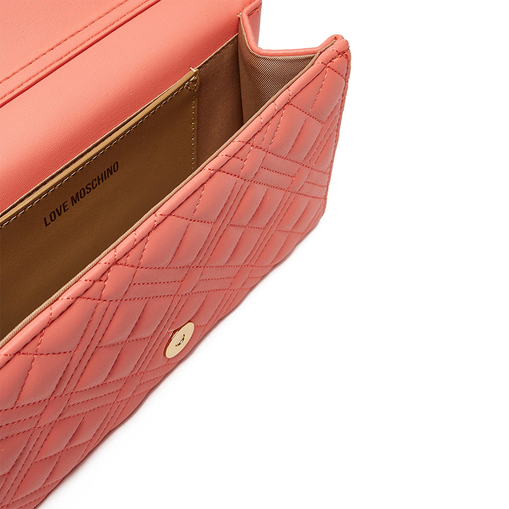 LOVE MOSCHINO Smart Daily Quilted Linie
Damen Clutch mit Schultergurt in der Farbe Coral