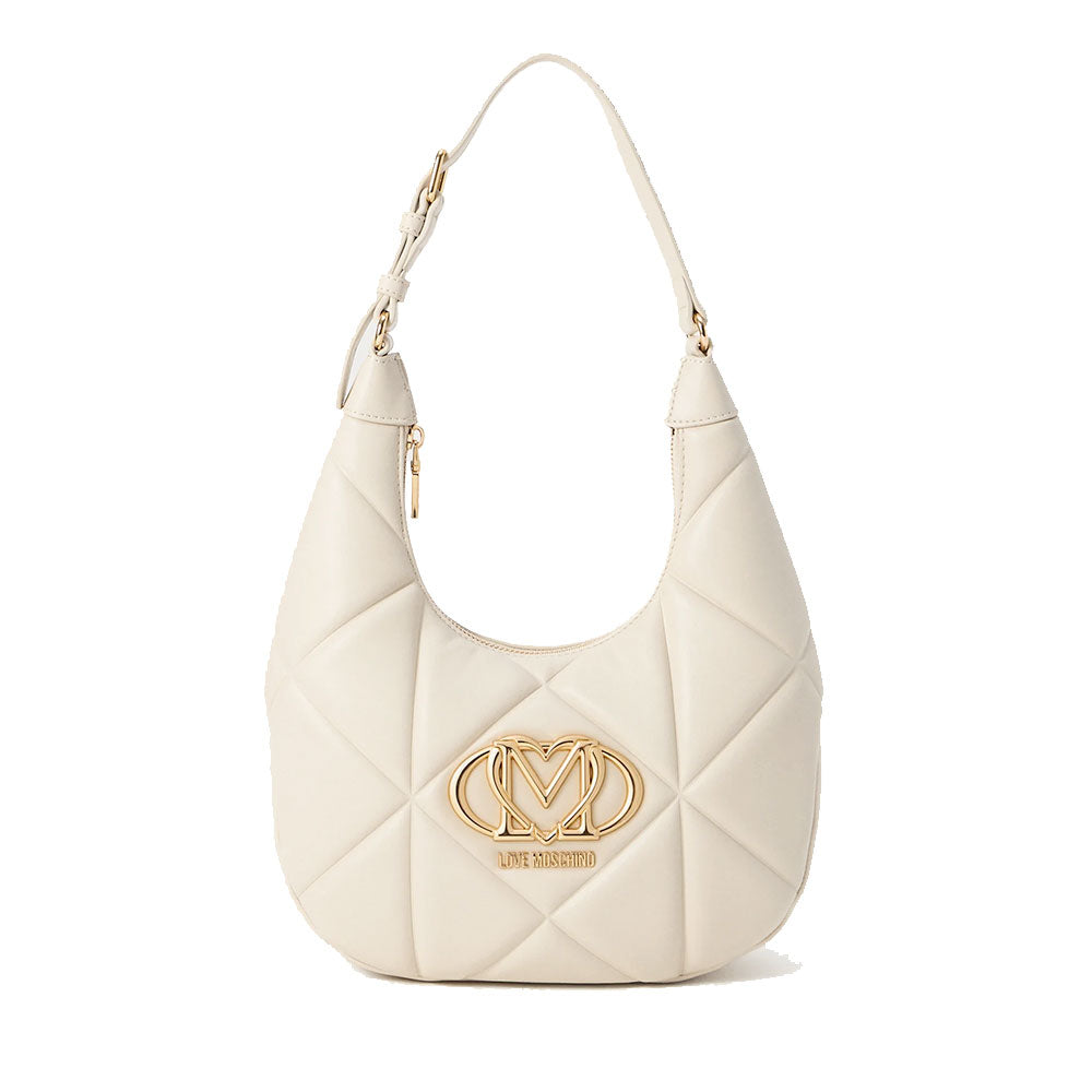 Hobo Bag Trapuntata LOVE MOSCHINO linea Embossed Avorio