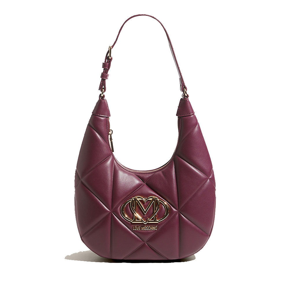 Hobo Bag Trapuntata LOVE MOSCHINO linea Embossed color Vino