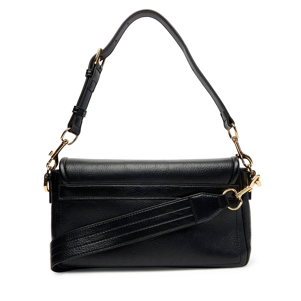 Borsa Donna a Spalla con Tracolla LOVE MOSCHINO Nera con Placca Quadrata con Logo