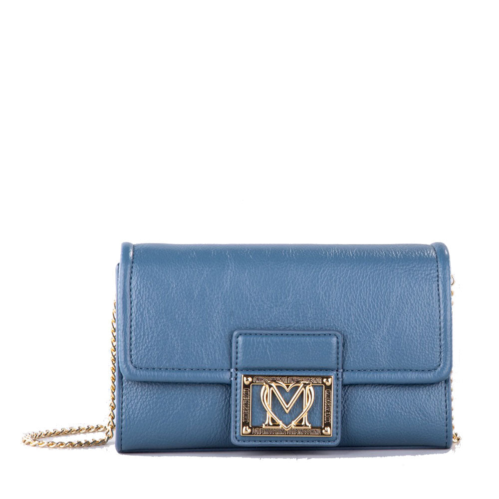 Clutch Donna con Tracolla LOVE MOSCHINO Avio con Placca Quadrata con Logo