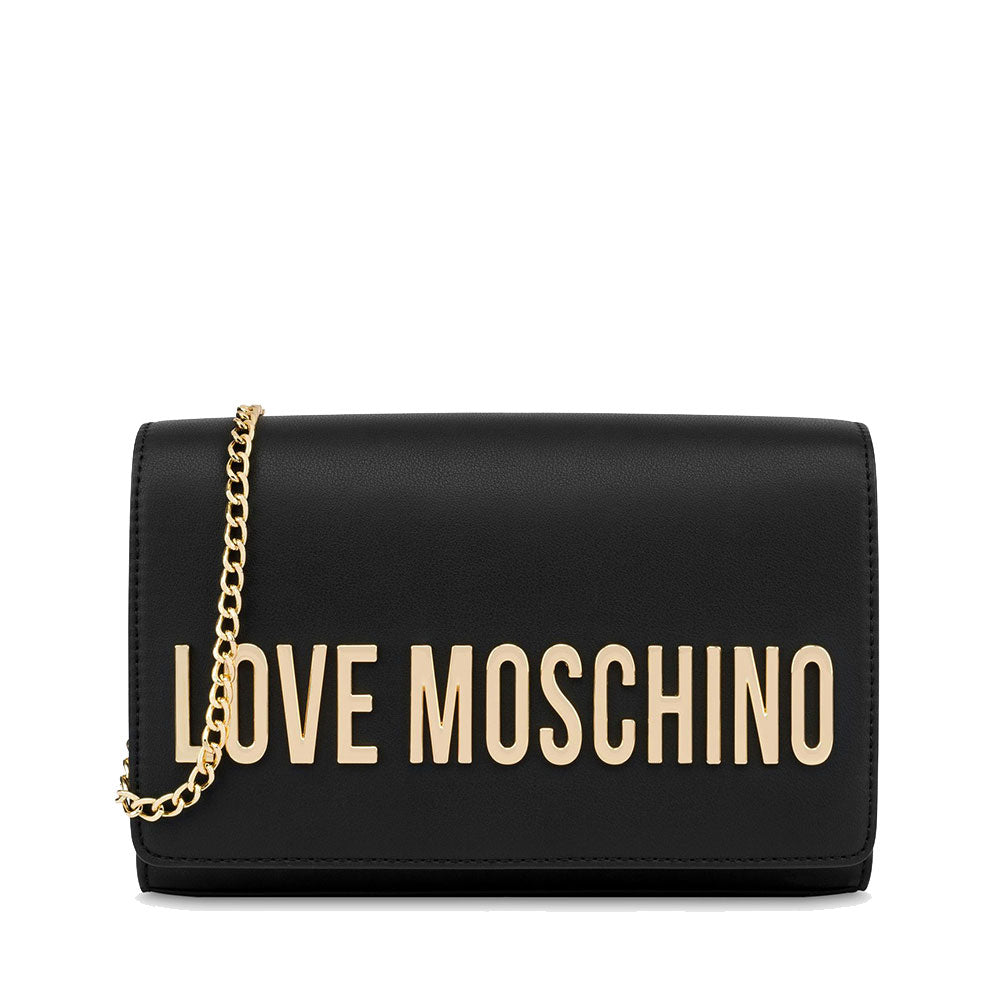 Clutch Donna con Tracolla LOVE MOSCHINO linea Smart Daily Bag Lettering Logo Nero