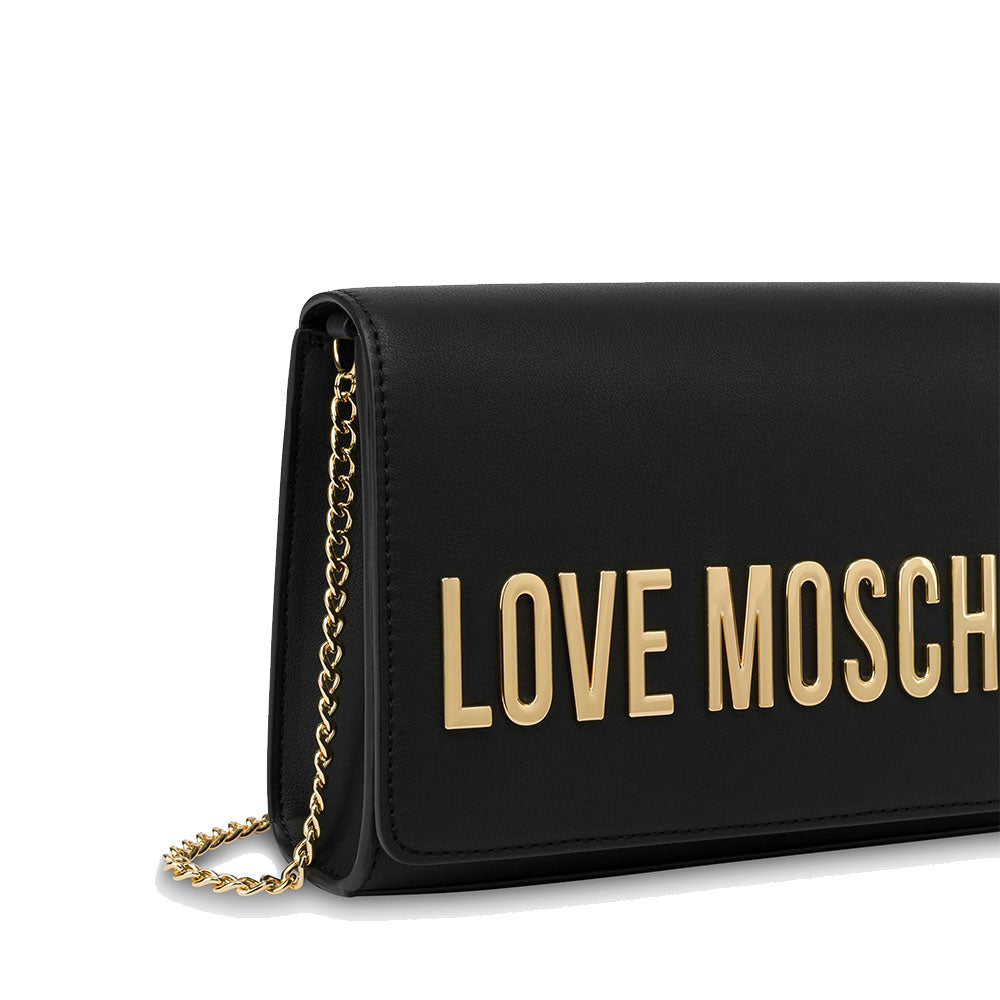 Clutch Donna con Tracolla LOVE MOSCHINO linea Smart Daily Bag Lettering Logo Nero