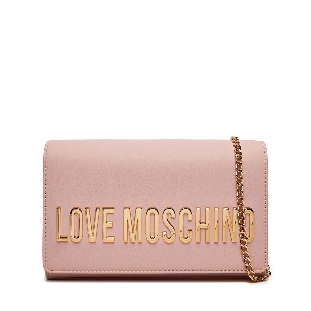 Clutch Donna con Tracolla LOVE MOSCHINO linea Smart Daily Maxi Lettering Rosa