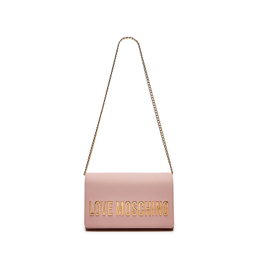 Clutch Donna con Tracolla LOVE MOSCHINO linea Smart Daily Maxi Lettering Rosa