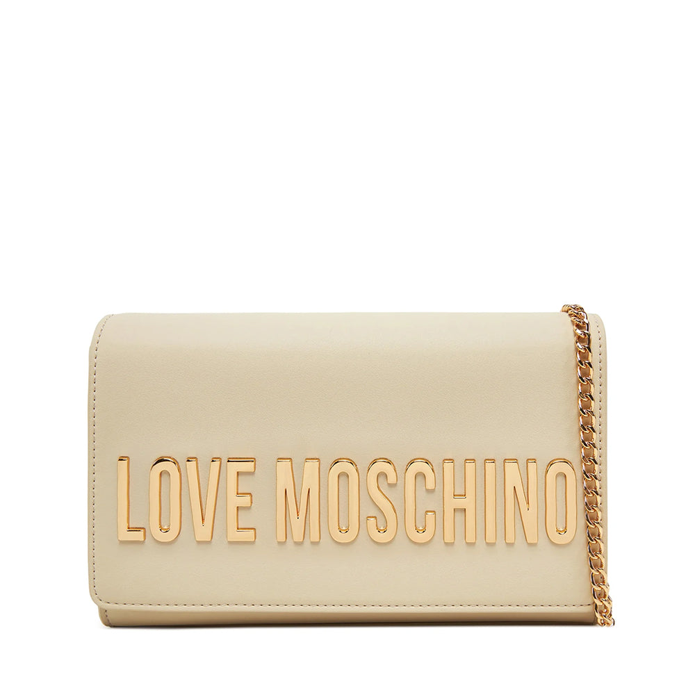 LOVE MOSCHINO Smart Daily Linie
Damen-Clutch mit Schultergurt mit Maxi-Schriftzug in der Farbe Elfenbein