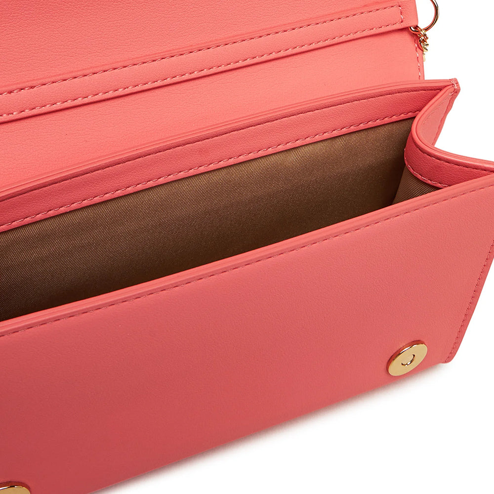 Clutch Donna con Tracolla LOVE MOSCHINO linea Smart Daily Bag Lettering Logo Corallo