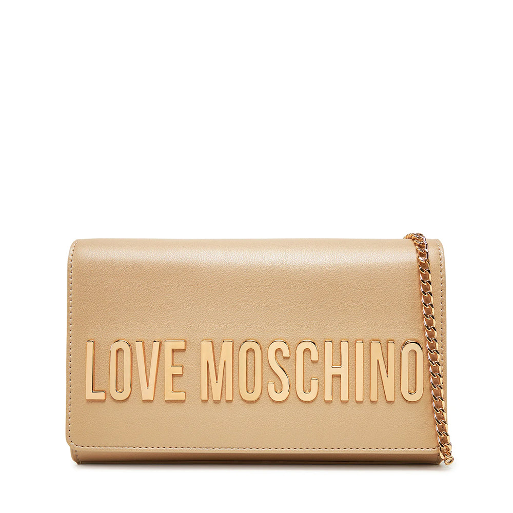 Clutch Donna LOVE MOSCHINO linea Smart Daily Bag Lettering Logo Metallic Gold