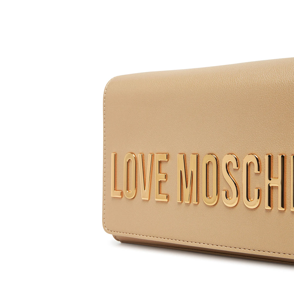 Clutch Donna LOVE MOSCHINO linea Smart Daily Bag Lettering Logo Metallic Gold