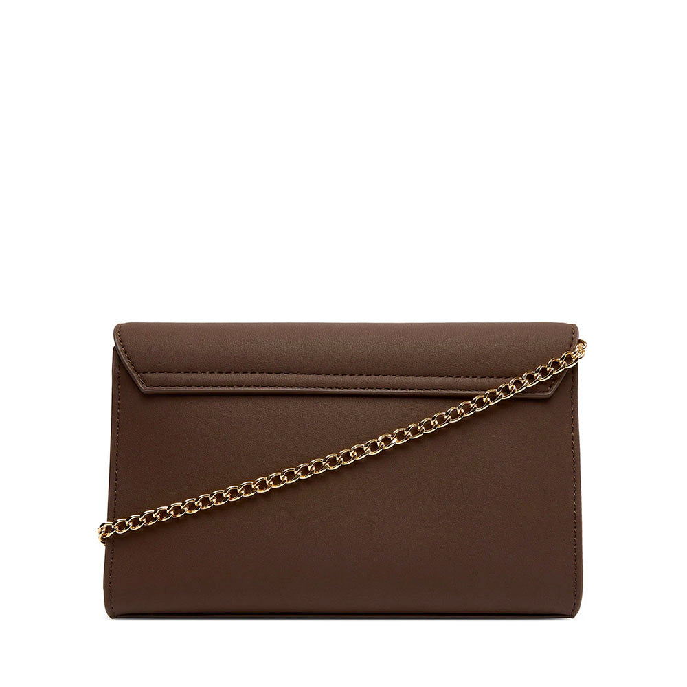 Clutch Donna con Tracolla LOVE MOSCHINO linea Smart Daily Bag Lettering Logo Marrone