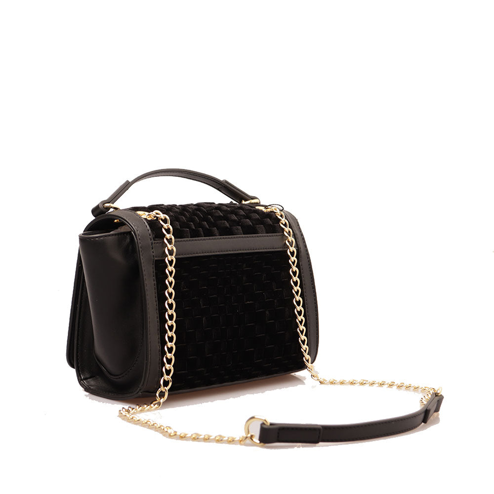 LOVE MOSCHINO
Damen Schulter- und Umhängetasche aus schwarzem gewebtem Samt
