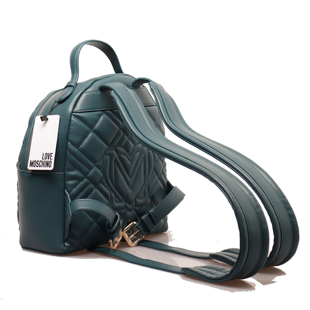 Zaino Donna LOVE MOSCHINO linea Quilted Trapuntato color Petrolio
