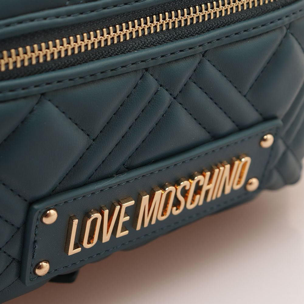 Zaino Donna LOVE MOSCHINO linea Quilted Trapuntato color Petrolio
