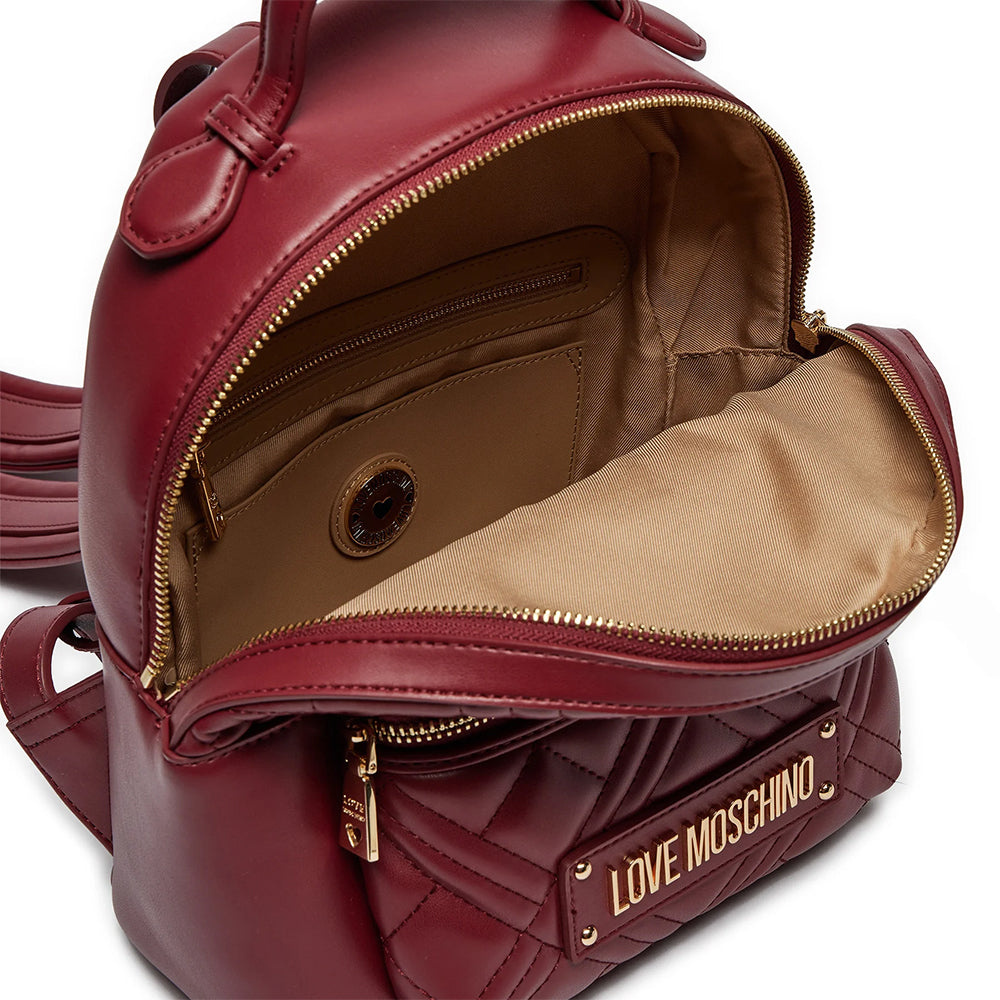 Zaino Donna LOVE MOSCHINO linea Quilted Trapuntato Bordeaux