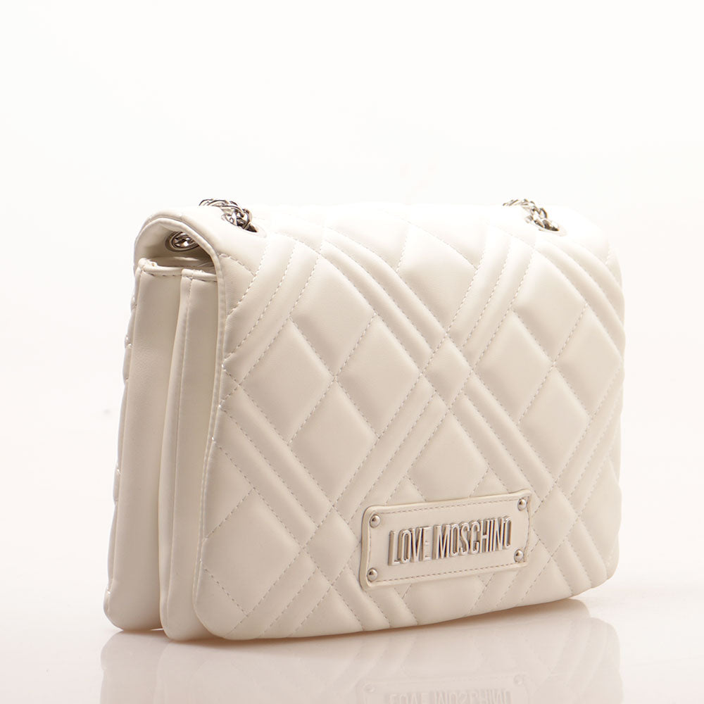 Borsa a Spalla e a Tracolla LOVE MOSCHINO linea Quilted Trapuntata Bianca