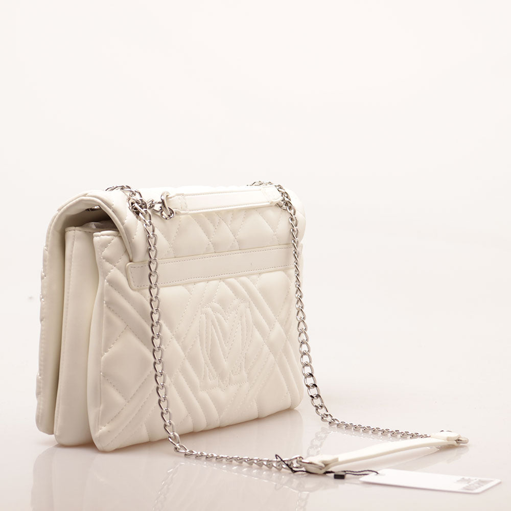 Borsa a Spalla e a Tracolla LOVE MOSCHINO linea Quilted Trapuntata Bianca