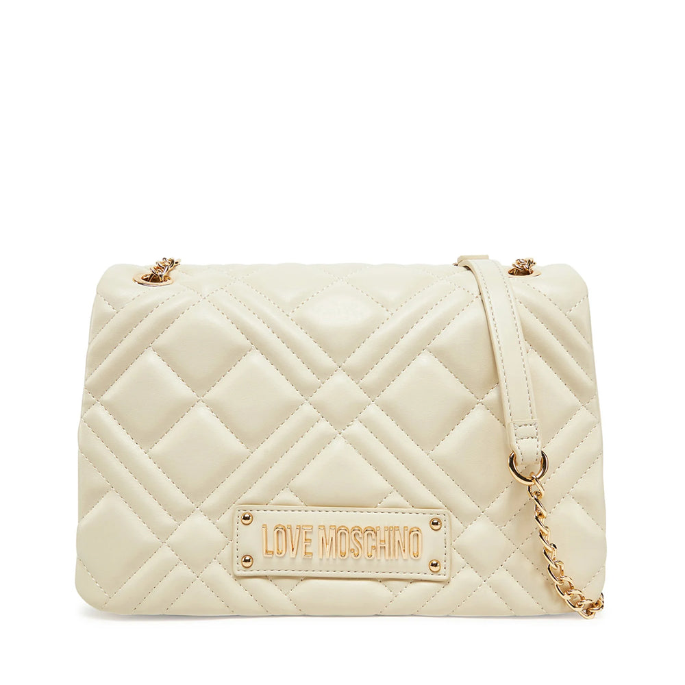 Borsa a Spalla e a Tracolla LOVE MOSCHINO linea Quilted Trapuntata Avorio