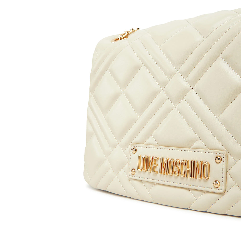 Borsa a Spalla e a Tracolla LOVE MOSCHINO linea Quilted Trapuntata Avorio