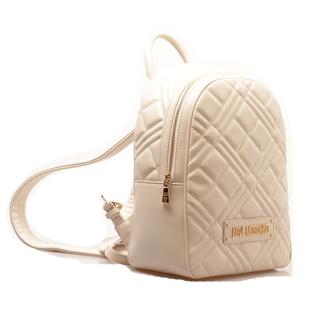 Zaino Donna LOVE MOSCHINO linea Quilted Trapuntato Avorio