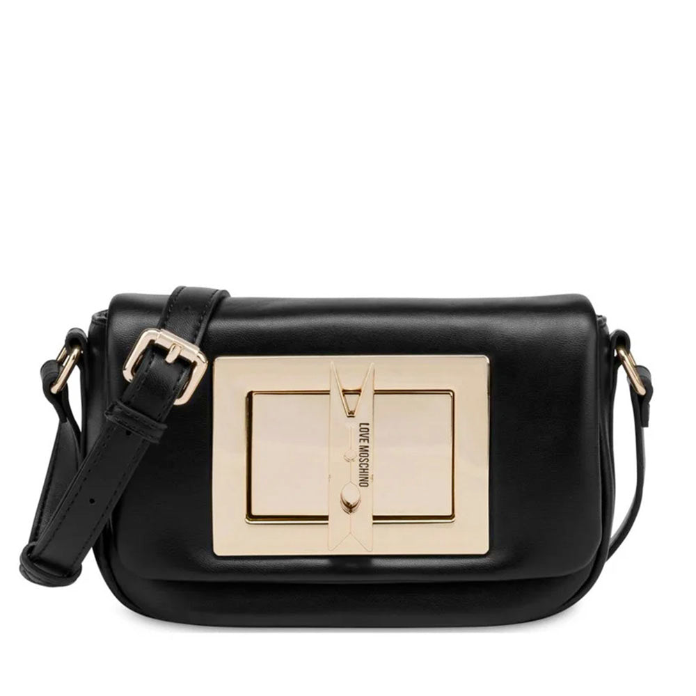 Borsa Donna a Tracolla LOVE MOSCHINO linea Clothespin Nera