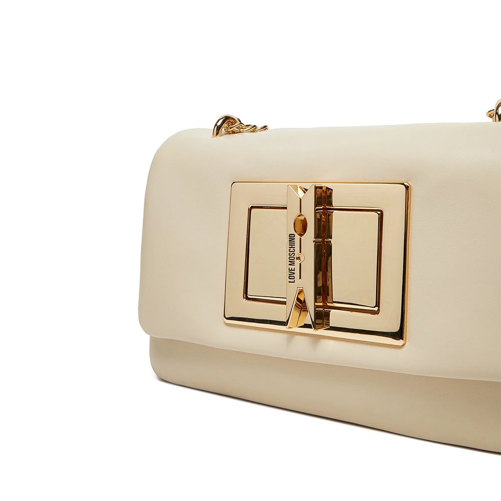 Borsa Donna a Spalla e Tracolla LOVE MOSCHINO linea Clothespin Avorio