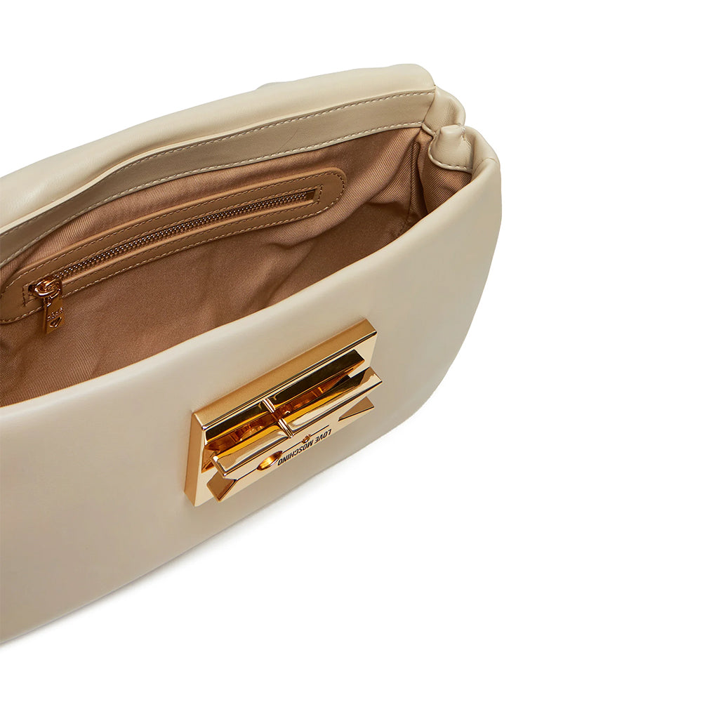 Borsa Donna a Spalla e Tracolla LOVE MOSCHINO linea Clothespin Avorio