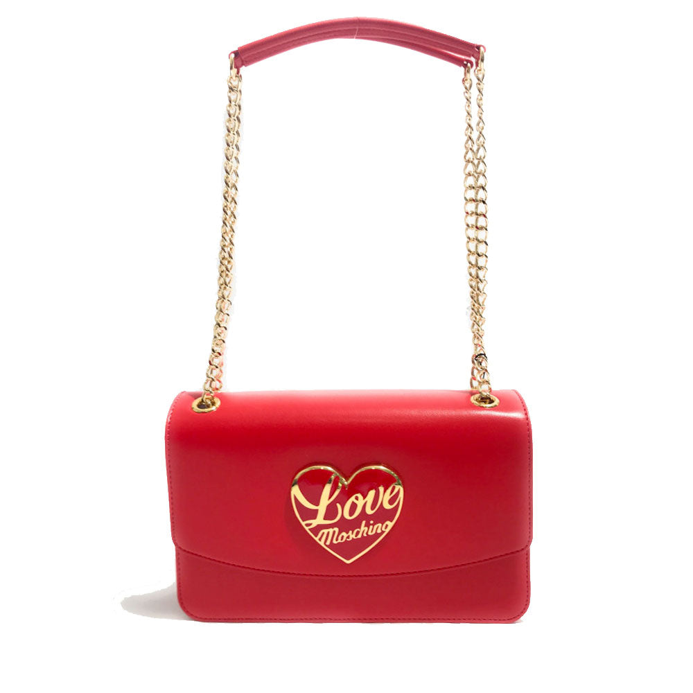 Borsa a Spalla e a Tracolla LOVE MOSCHINO Rossa con Cuore Rosso con Logo