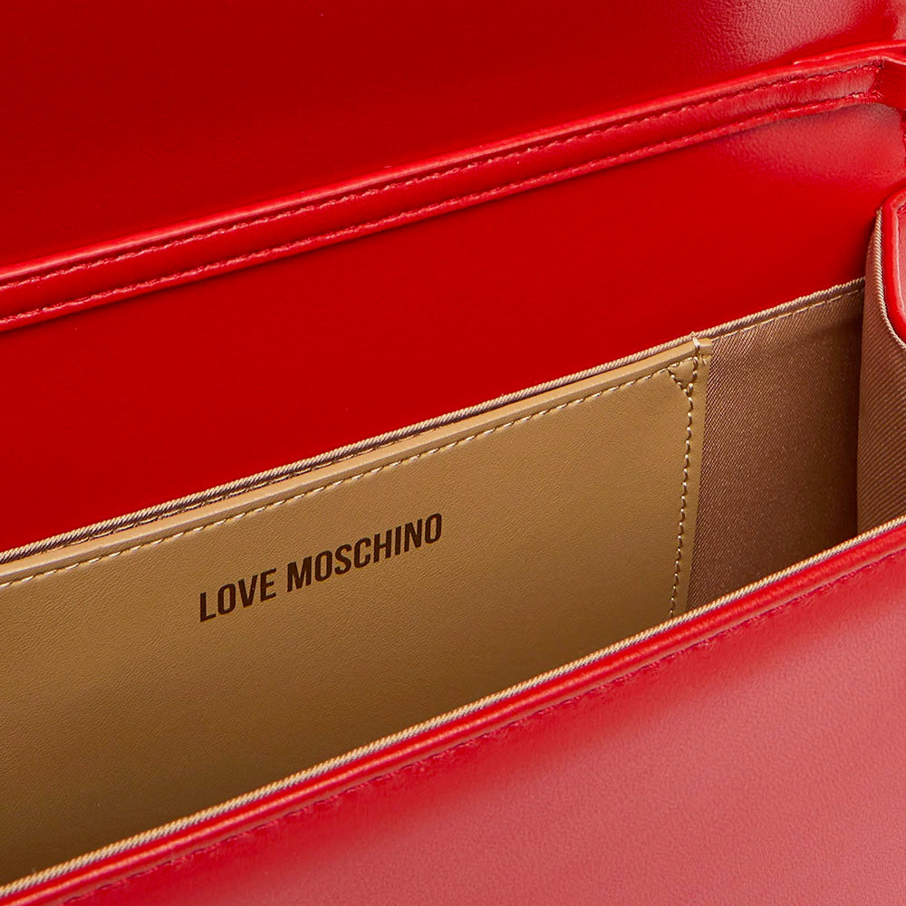 Clutch Donna con Tracolla LOVE MOSCHINO linea Smart Daily Bag Rosso con Cuore Logato