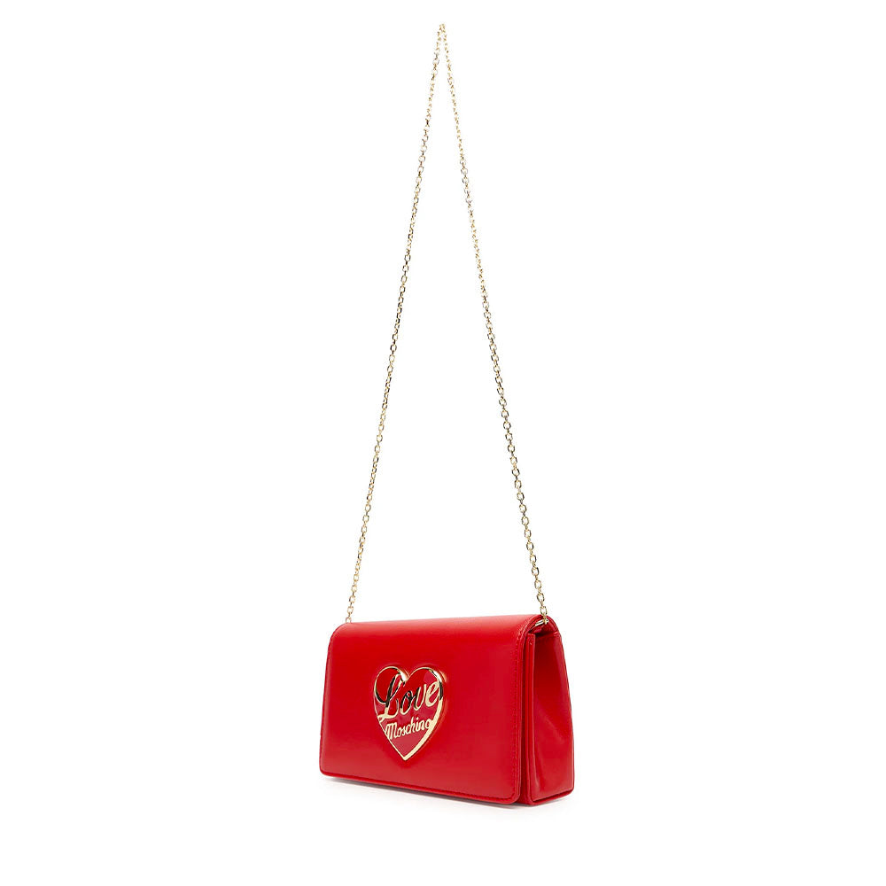 Clutch Donna con Tracolla LOVE MOSCHINO linea Smart Daily Bag Rosso con Cuore Logato