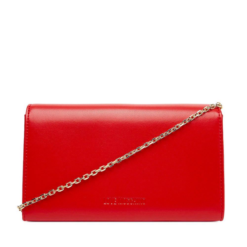 Clutch Donna con Tracolla LOVE MOSCHINO linea Smart Daily Bag Rosso con Cuore Logato