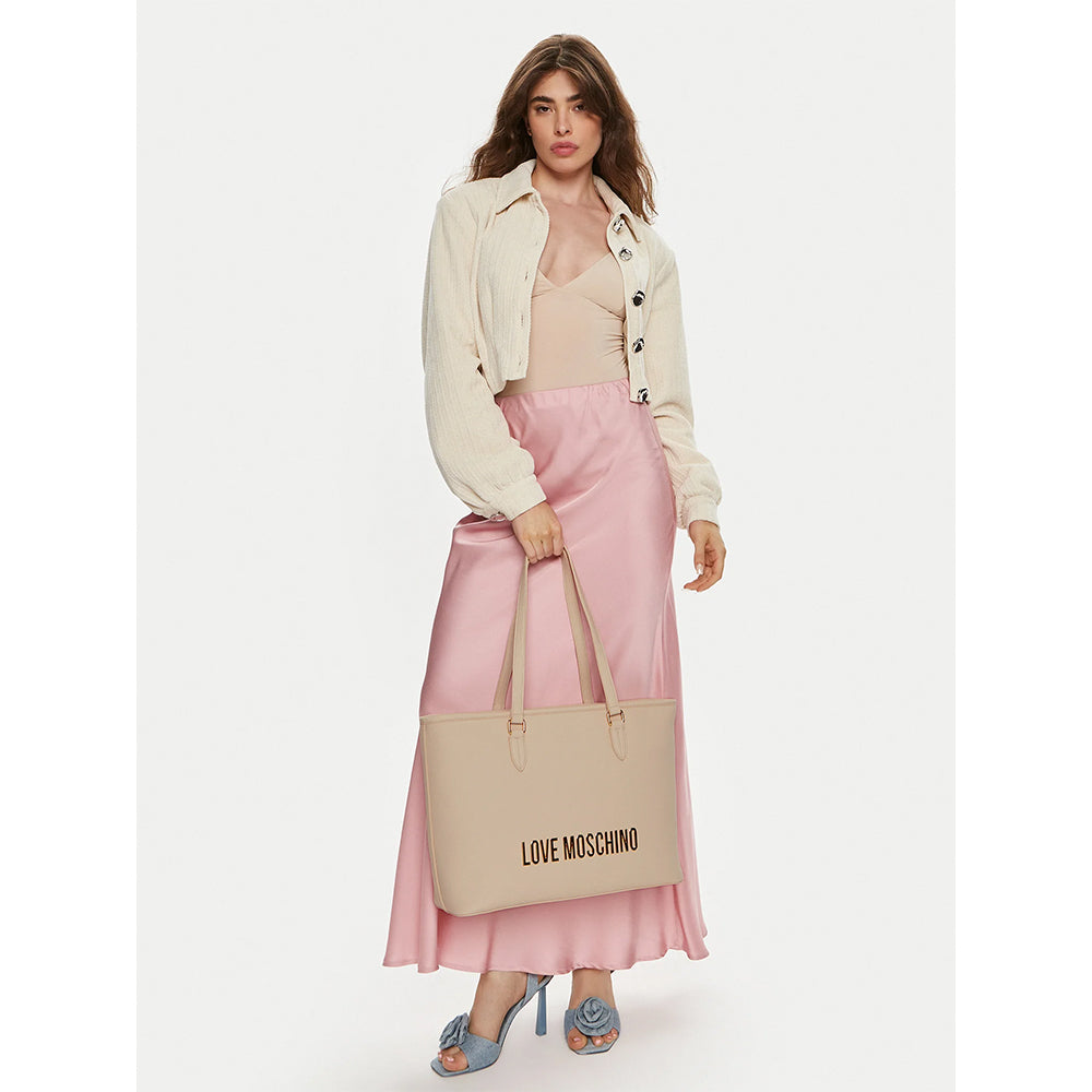Borsa Donna Shopping LOVE MOSCHINO linea Bold Bag Avorio
