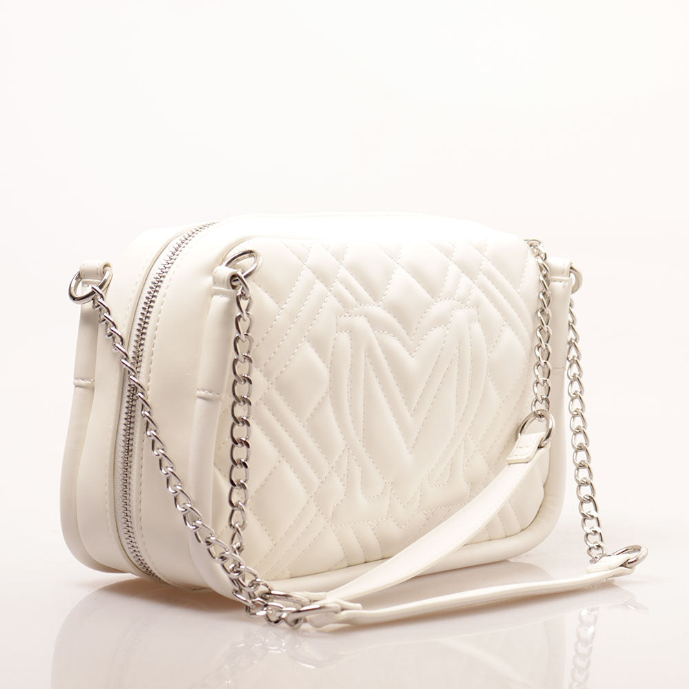 Borsa a Spalla LOVE MOSCHINO linea Quilted Trapuntata Bianca