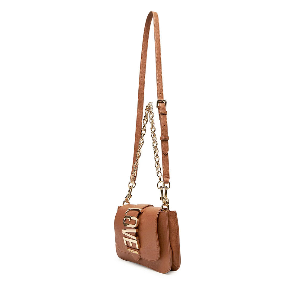 Borsa Donna a Spalla e Tracolla LOVE MOSCHINO linea Lovebug color Cammello