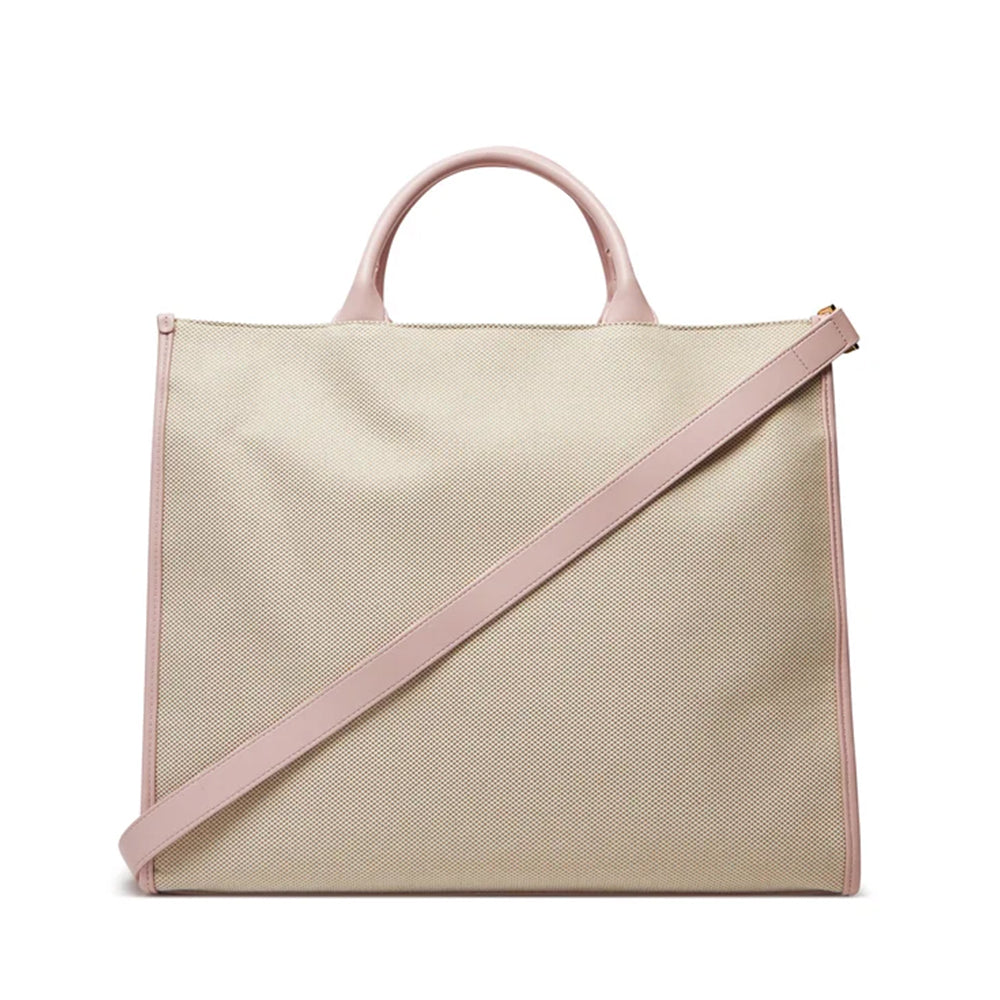 Borsa a Mano con Tracolla LOVE MOSCHINO in Canvas Rosa Cipria
