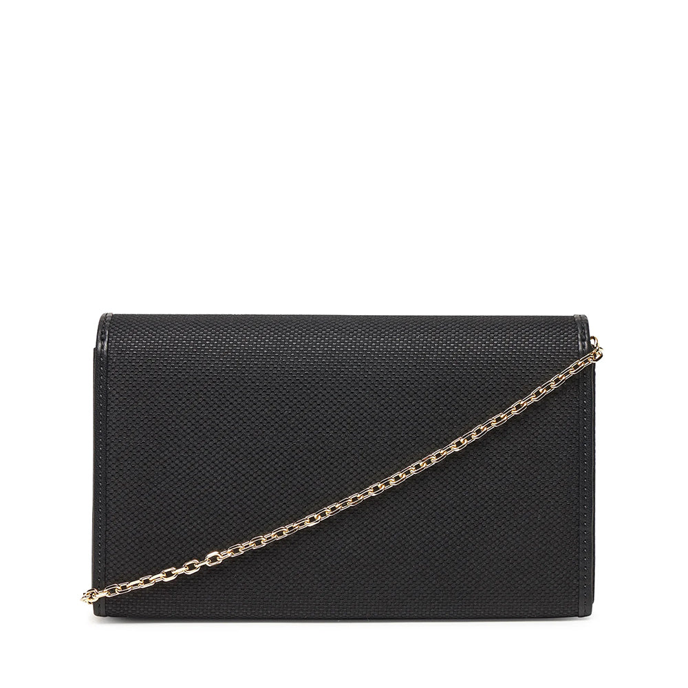 Clutch con Tracolla LOVE MOSCHINO in Canvas Nera