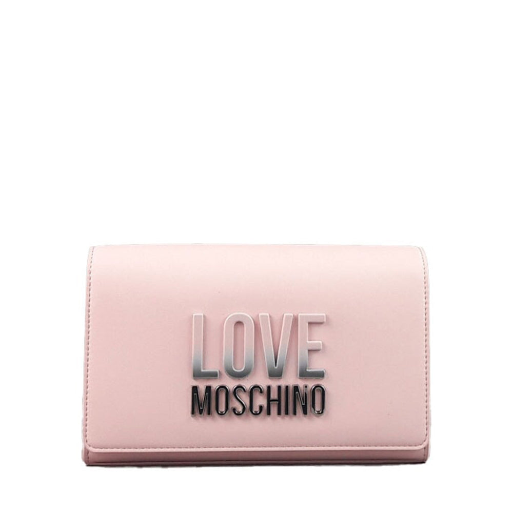 Clutch con Tracolla LOVE MOSCHINO Rosa con Logo Lettering Sfumato