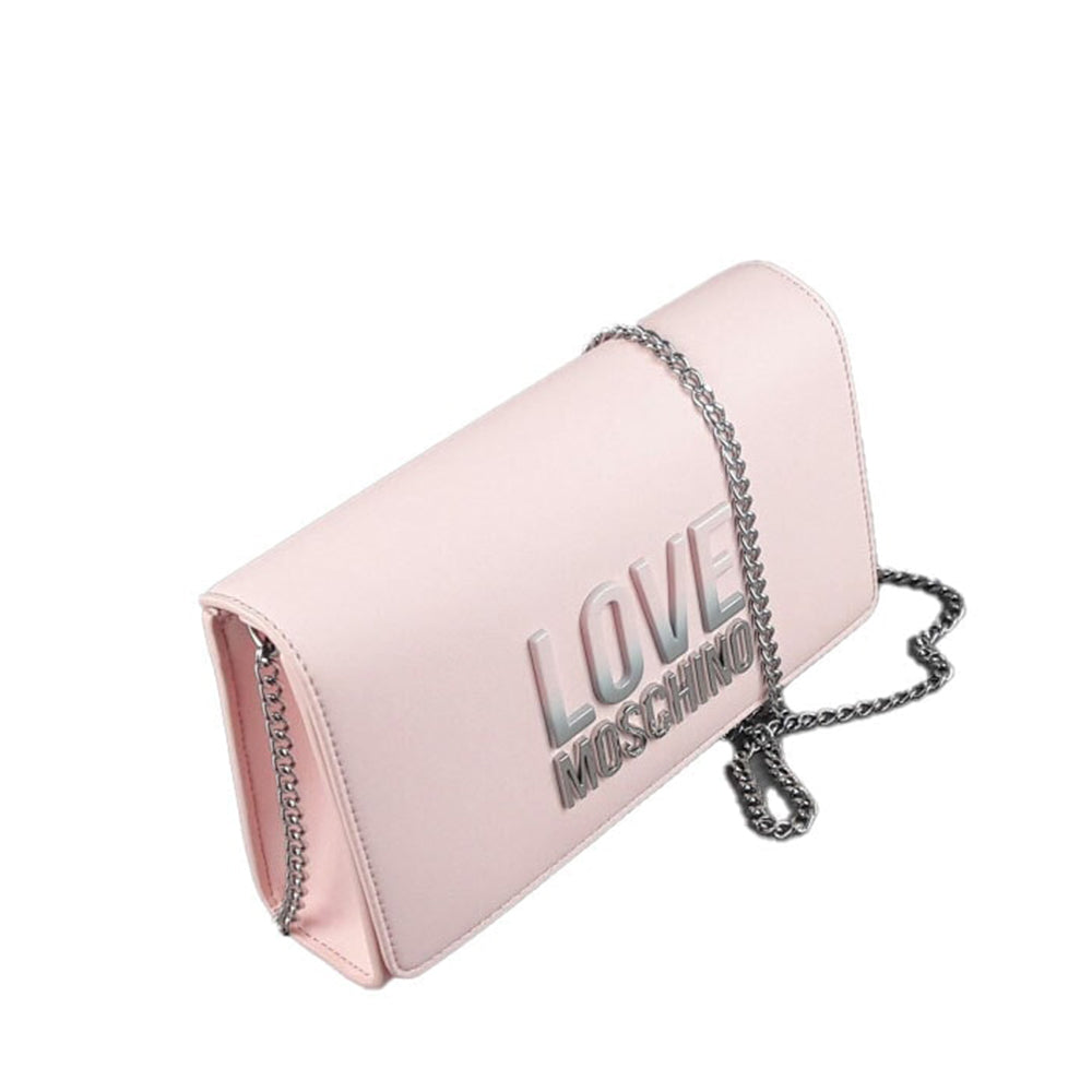 Clutch con Tracolla LOVE MOSCHINO Rosa con Logo Lettering Sfumato