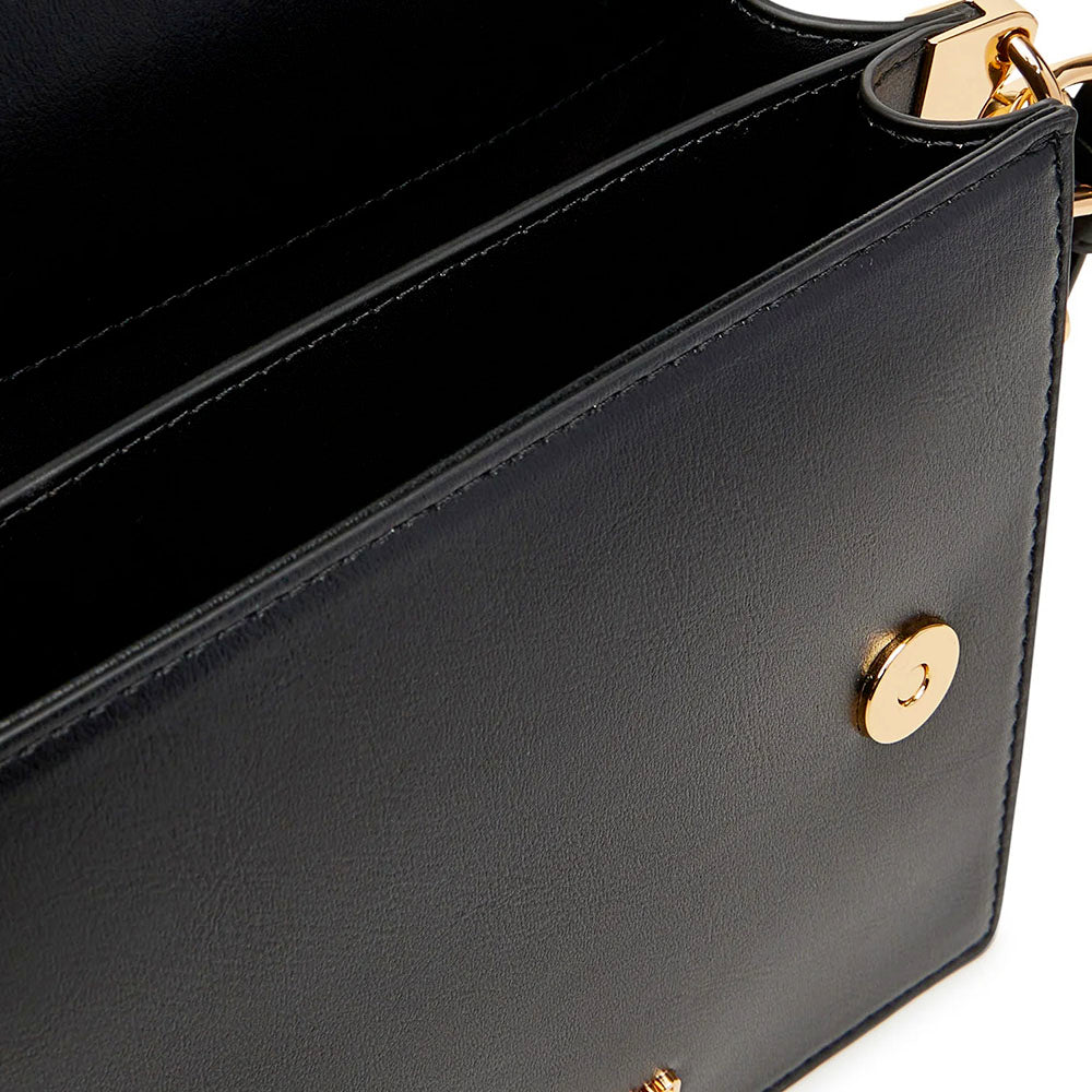 Borsa Donna a Spalla con Tracolla LOVE MOSCHINO Nera con Logo in Corsivo