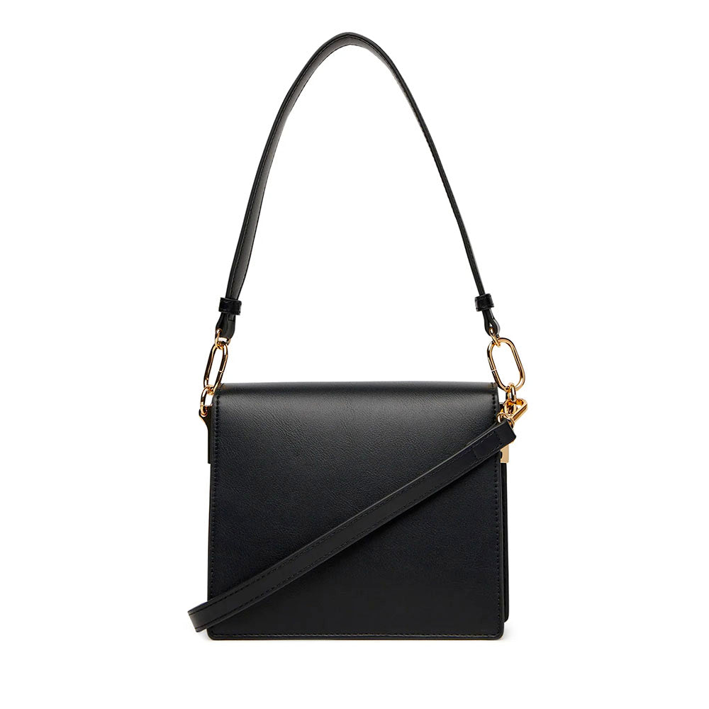 Borsa Donna a Spalla con Tracolla LOVE MOSCHINO Nera con Logo in Corsivo