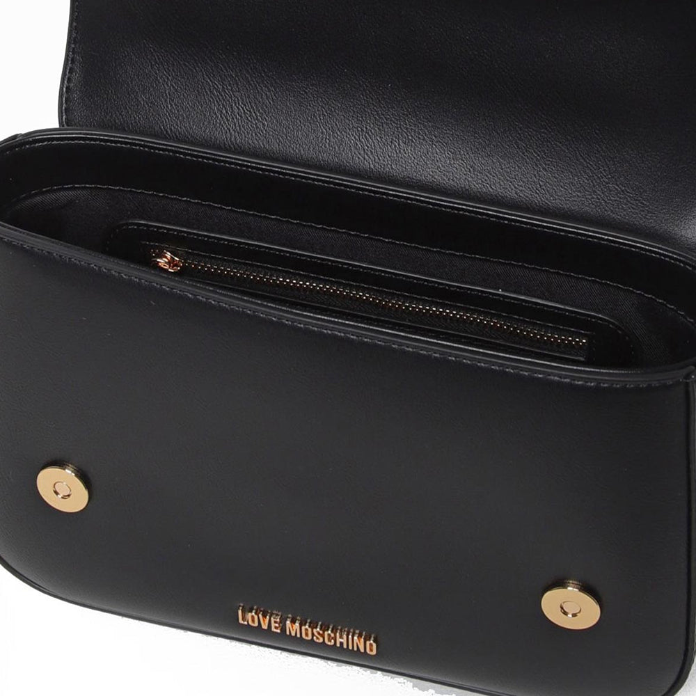 Borsa Donna a Mano LOVE MOSCHINO Nera con Logo in Corsivo