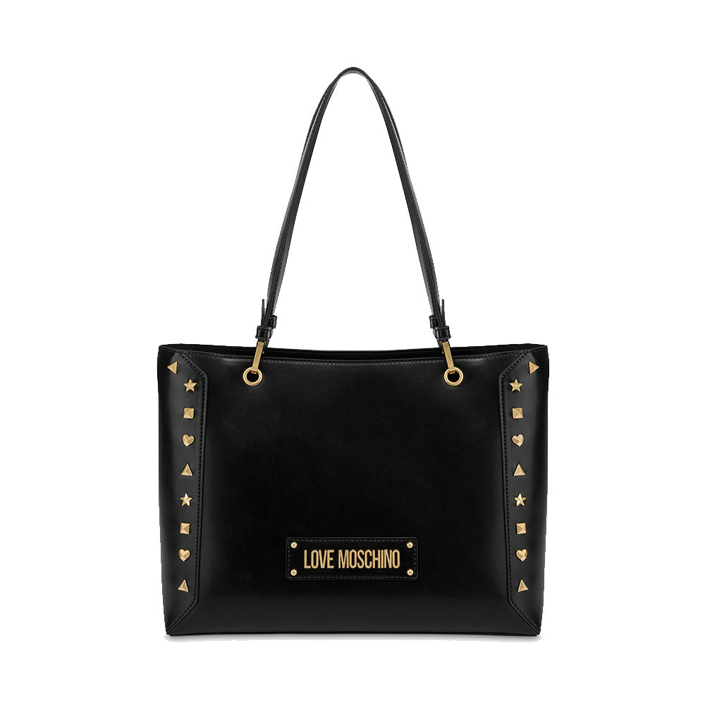 Shopping Bag LOVE MOSCHINO Nera con Borchie