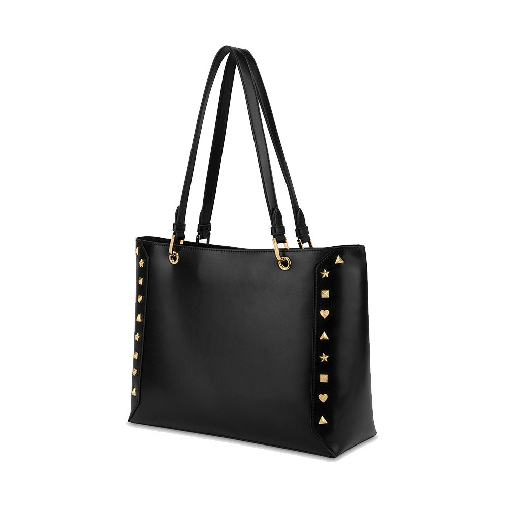 Shopping Bag LOVE MOSCHINO Nera con Borchie